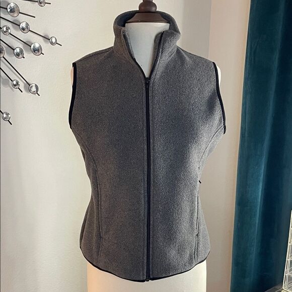 Port Authority Ladies R-Tek Pro Fleece Full-Zip Vest | grey | size S - Picture 2 of 8